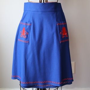 Sourpuss A-line Octopus Skirt with Pockets
